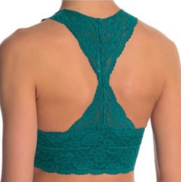 💚 Free People Galloon Lace Racerback Bralette 💚 - Picture 2 of 10